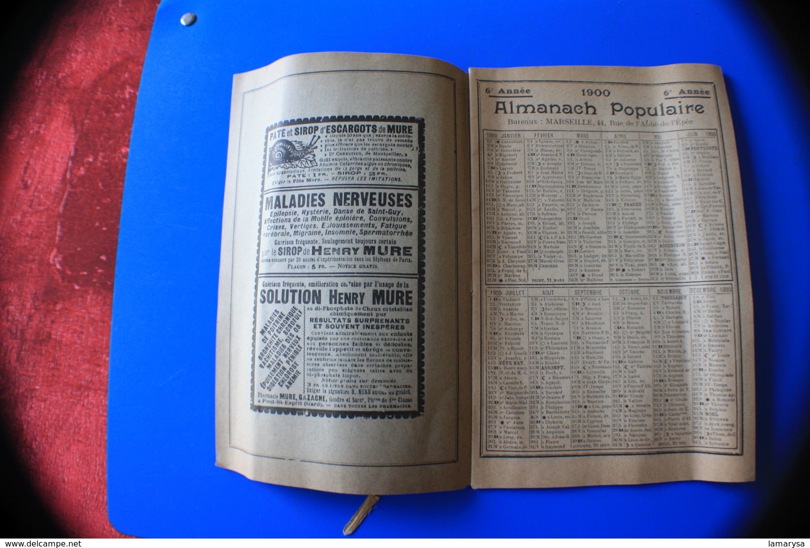 1900 ALMANACH POPULAIRE  PAIX TRAVAIL LIBERTÉ-CALENDRIER-CAMPAGNES VILLES-LOU RELICIARI-CONSÉQUENCES GUERRE 1870-ARLES - Andere & Zonder Classificatie