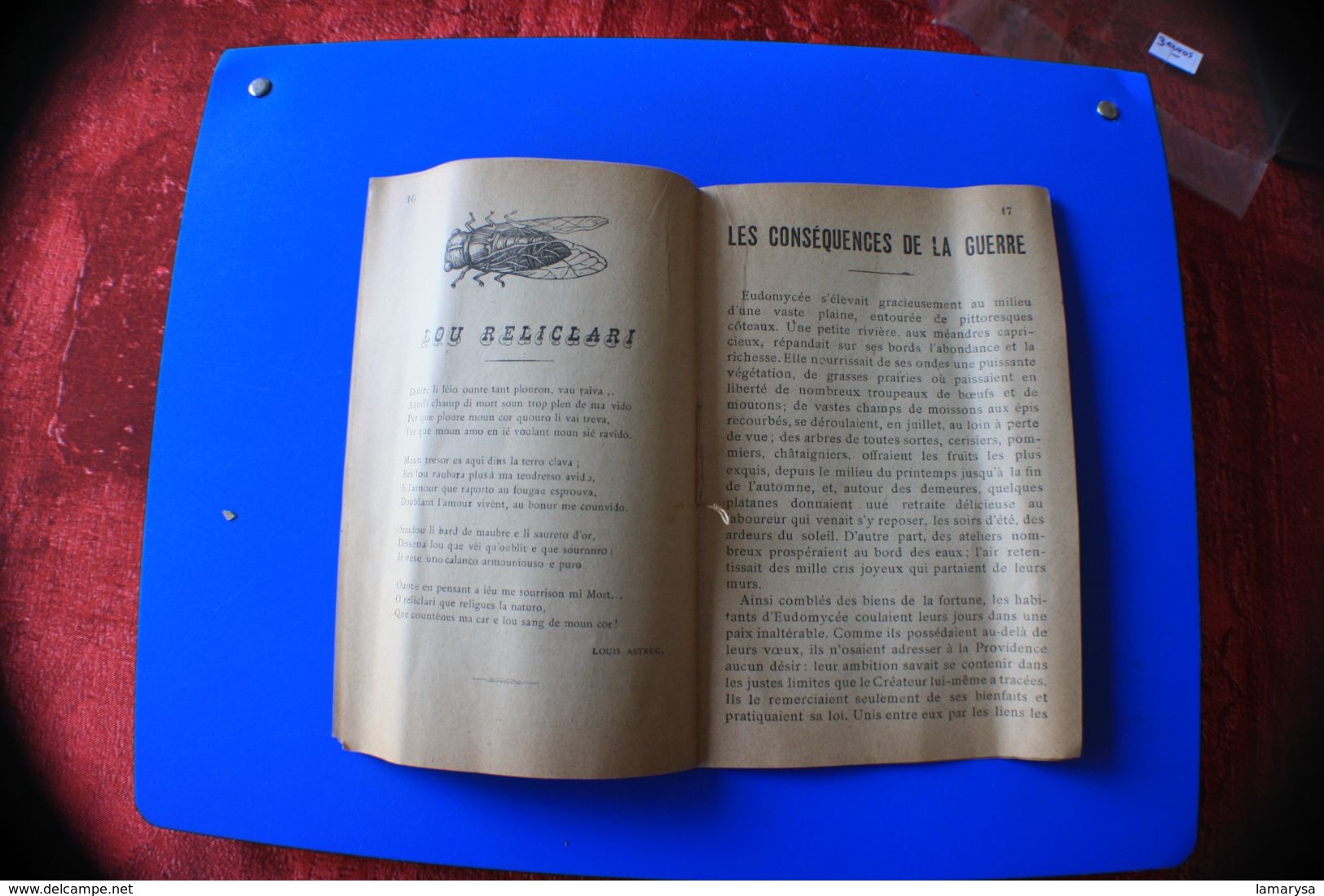 1900 ALMANACH POPULAIRE  PAIX TRAVAIL LIBERTÉ-CALENDRIER-CAMPAGNES VILLES-LOU RELICIARI-CONSÉQUENCES GUERRE 1870-ARLES