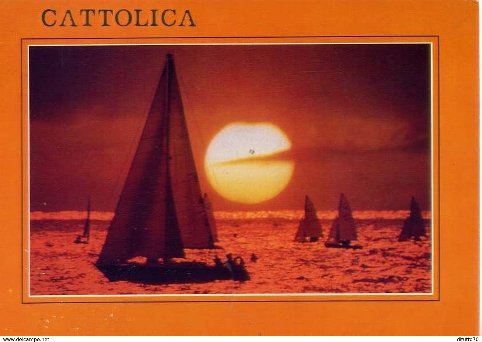 Cattolica - Tramonto - Formato Grande Viaggiata – E 17 - Rimini