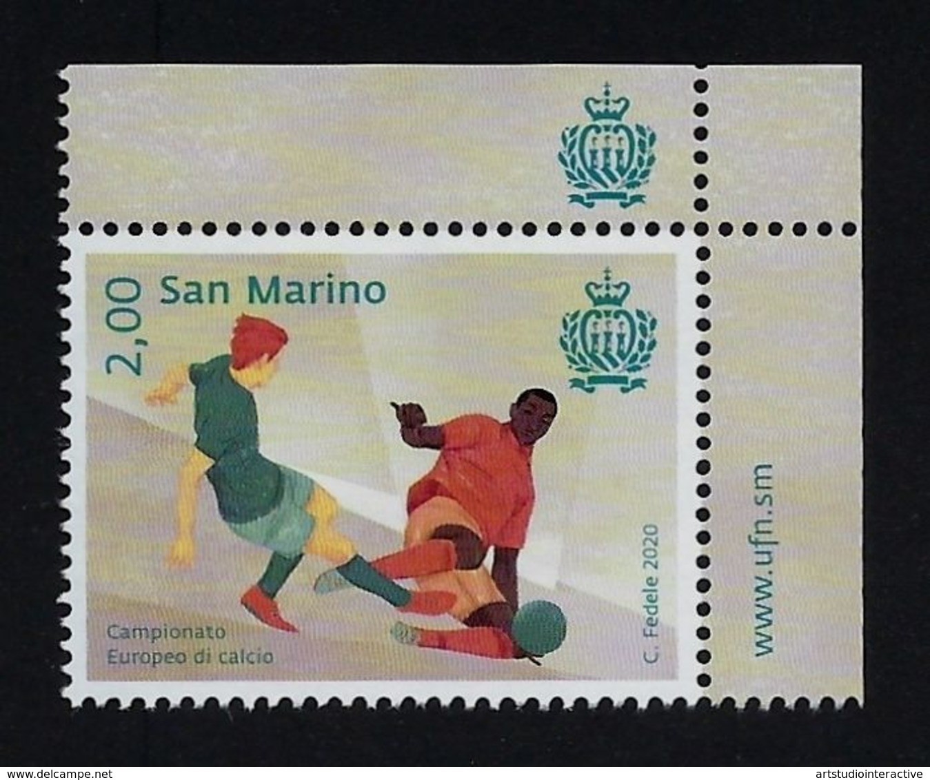 2020 SAN MARINO "CAMPIONATO EUROPEO DI CALCIO" SINGOLO MNH - Neufs