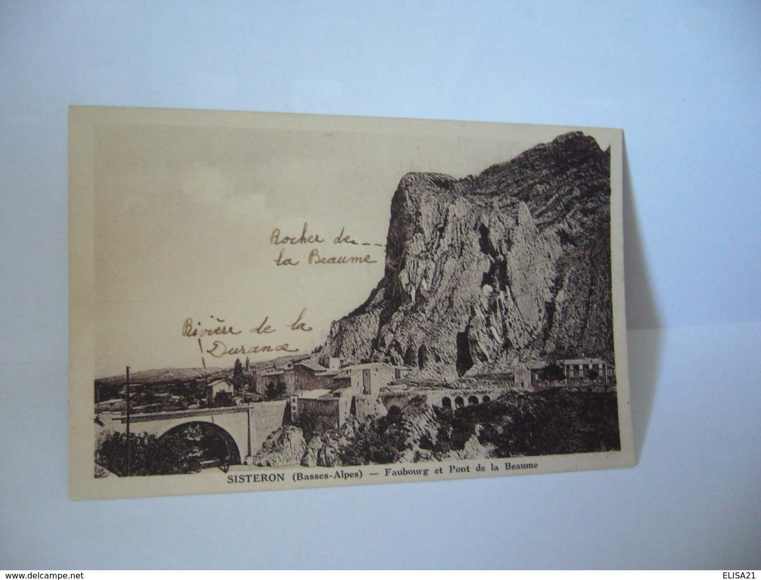 SISTERON BASSES ALPES  04 ALPES DE HAUTES PROVENCE FAUBOURG ET PONT DE LA BEAUME CPA 1937 - Sisteron