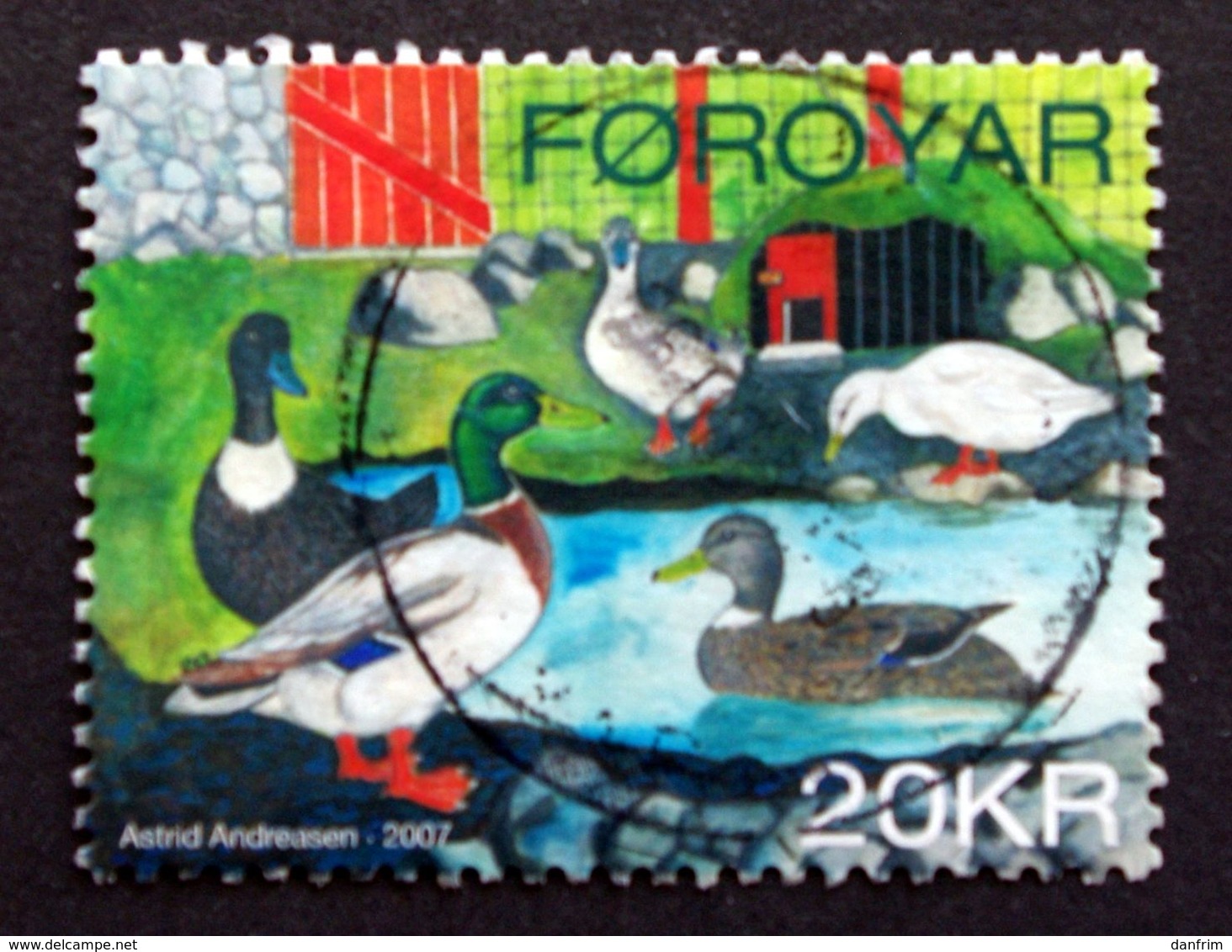 Faroe Islands  2007 .rooster And Chicken Animal     MiNr.613   ( O )  ( Lot E 1030) - Färöer Inseln