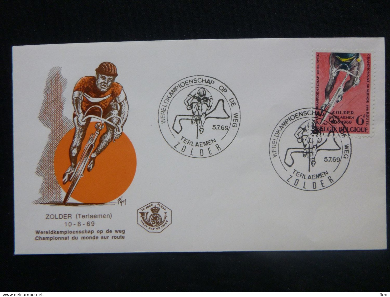 BELG.1969 1498 FDC (Zolder)  :  " Championnat Du Monde Cycliste Sur Route / Wereldkampioenschap Wielrennen " - 1961-1970