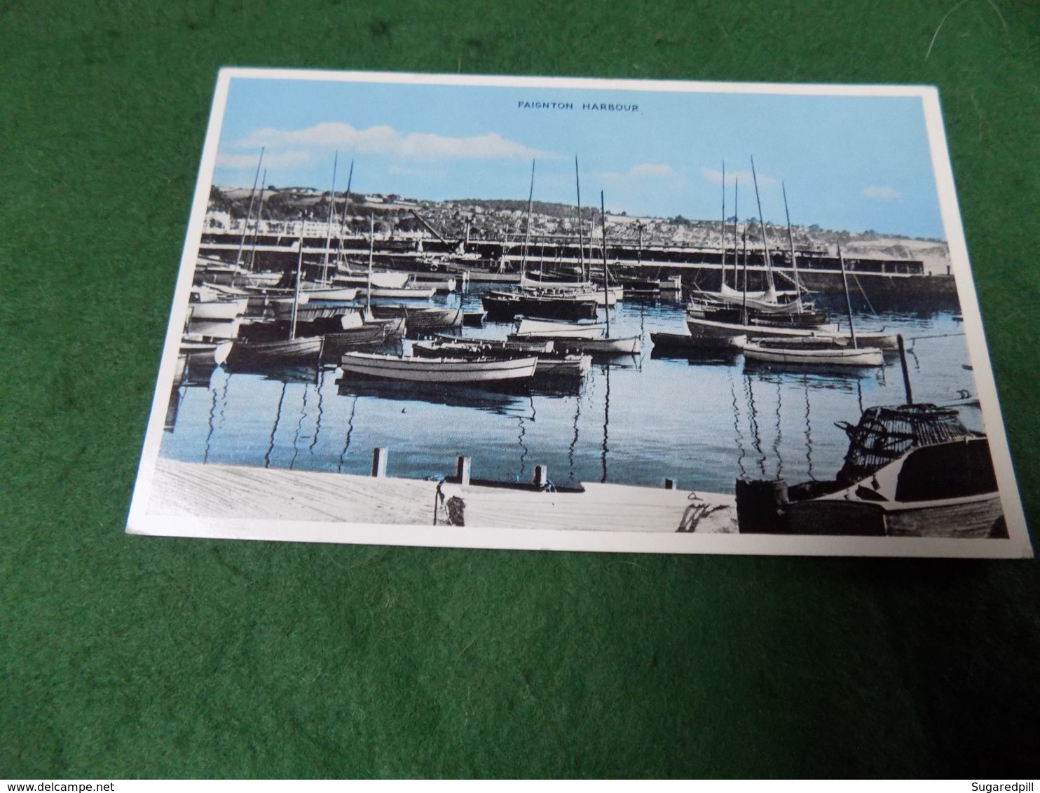 VINTAGE UK SOUTH DEVON: PAIGNTON Harbour Blue Tint 1962 Dennis - Paignton