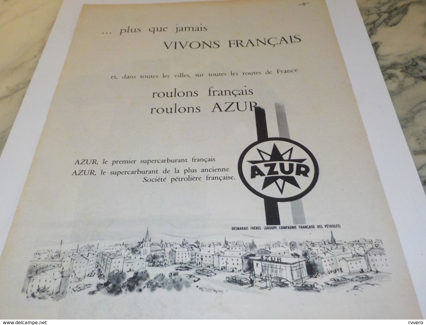 ANCIENNE PUBLICITE ROULONS FRANCAIS ROULONS   AZUR  1958 - Other & Unclassified