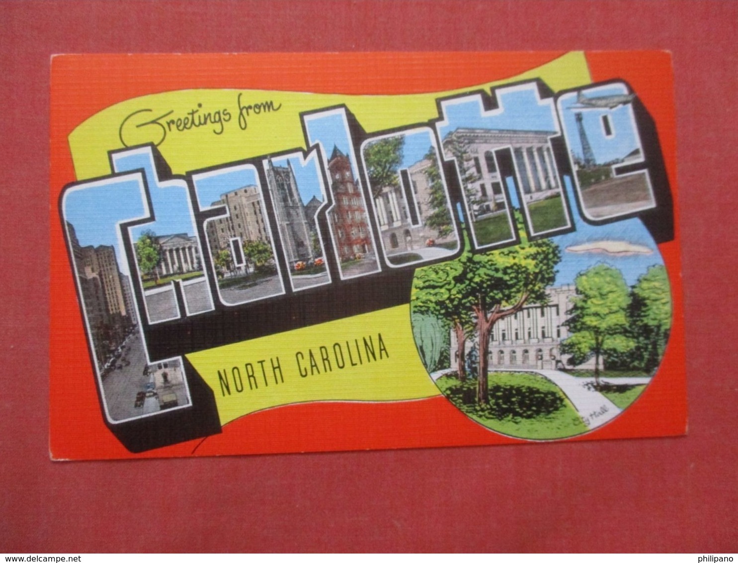 Greetings Charlotte   North Carolina     Ref 4292 - Charlotte