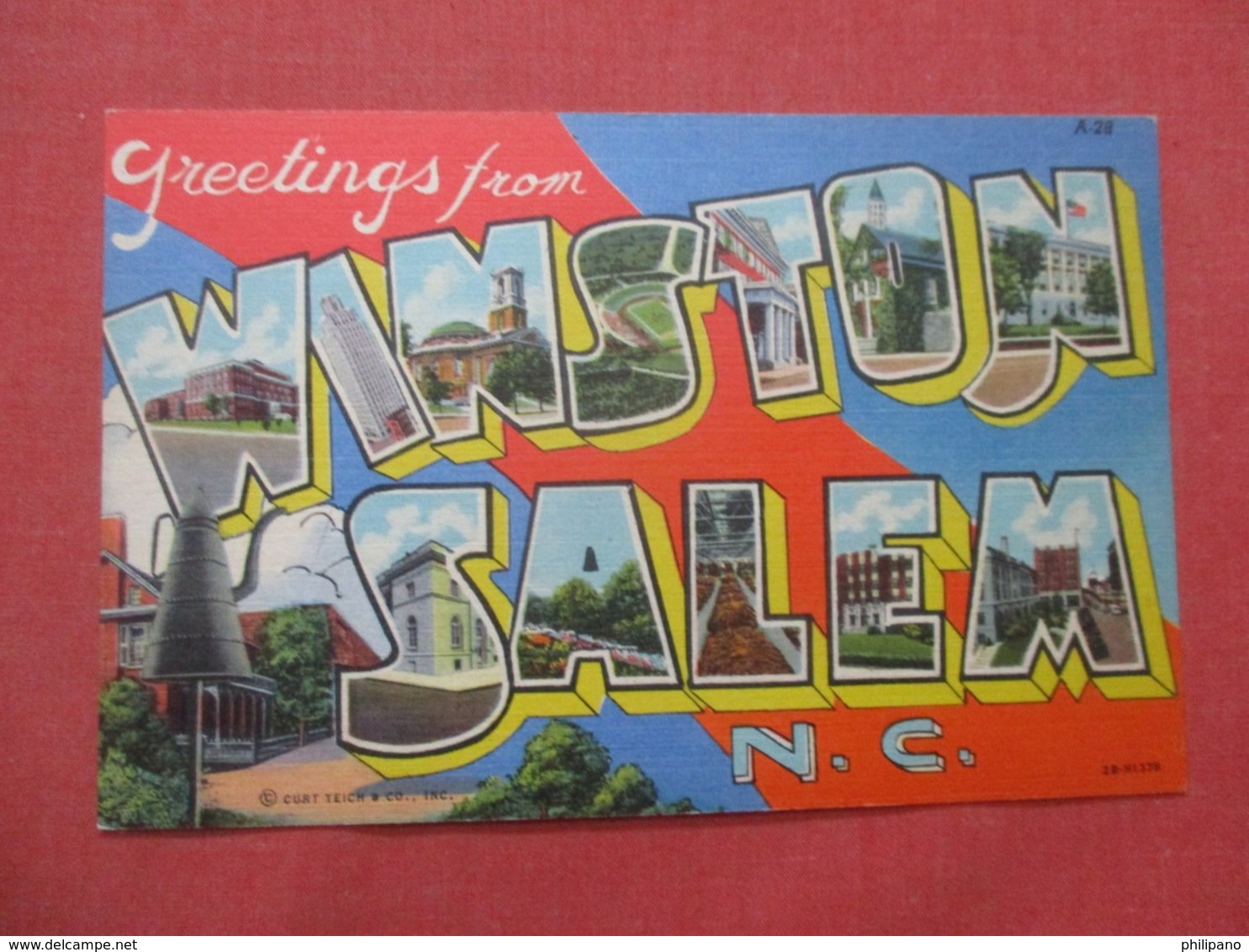 Greetings  Winston Salem   North Carolina     Ref 4292 - Winston Salem