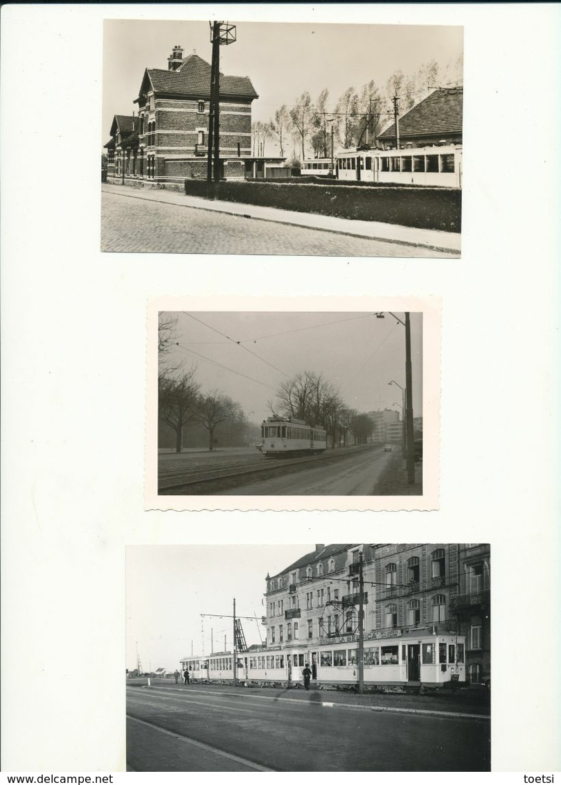 Tram Tramway Vicinal  3 Stuks  Leerbeek  Zeebrugge   Woluwe - Trains