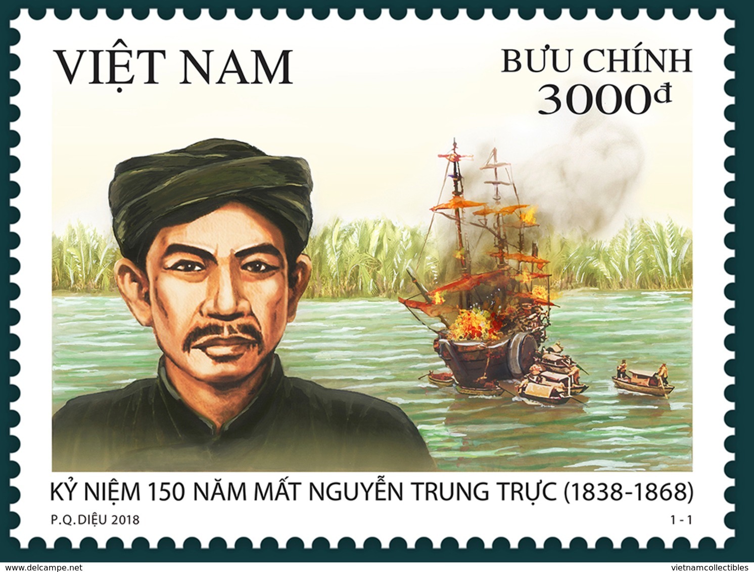 Vietnam Viet Nam MNH Perf Stamp 2018 : 150th Death Anniversary Of Nguyen Trung Truc, National Hero (Ms1099) - Viêt-Nam