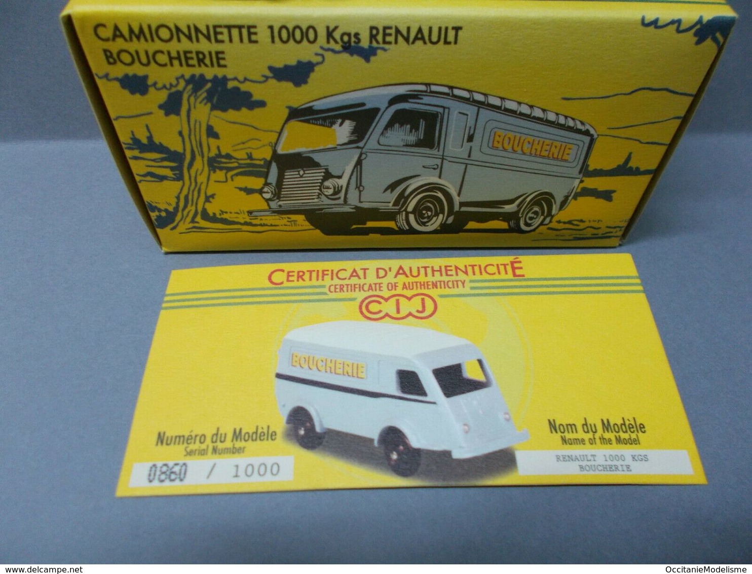 CIJ Réédition - RENAULT 1000 Kgs Boucherie - (1000 Exemplaires) Réf. 3/61/B0 Neuf NBO 1/43 - CIJ