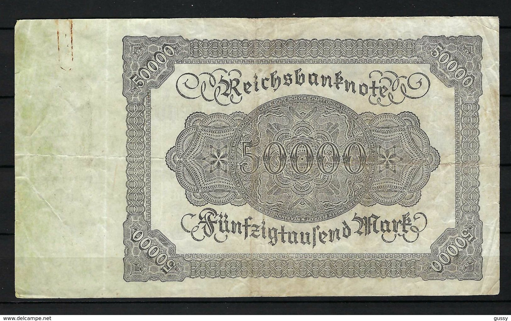 ALLEMAGNE 1923:  Billet De 50'000 Mark De La Reichsbank, Assez Bon état - 50.000 Mark