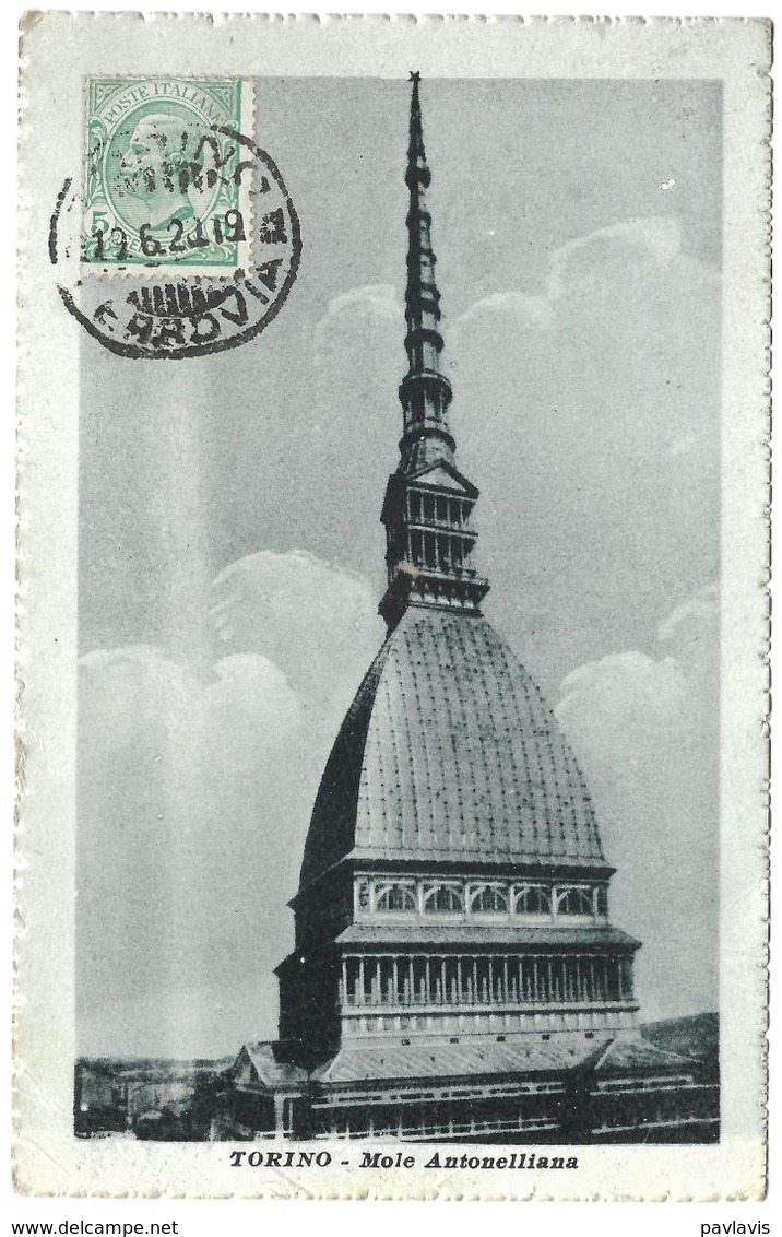 Torino – Mole Antonelliana – With A Stamp 5 Centesimi – Year 1920 - Mole Antonelliana