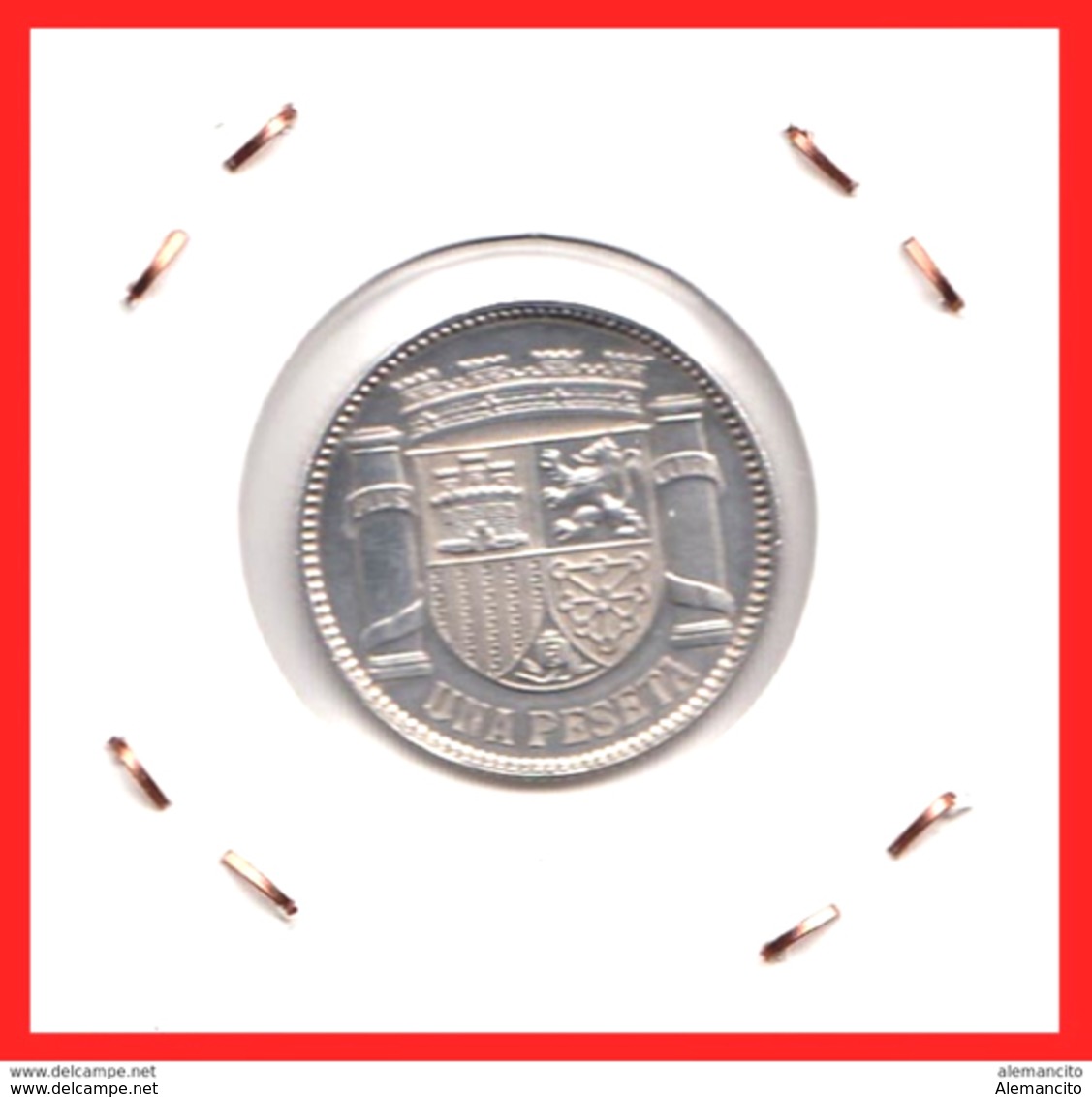 MONEDA DE LA REPUBLICA ESPAÑOLA DE UNA PESETA PLATA – AÑO 1933 S/C. - 1 Peseta