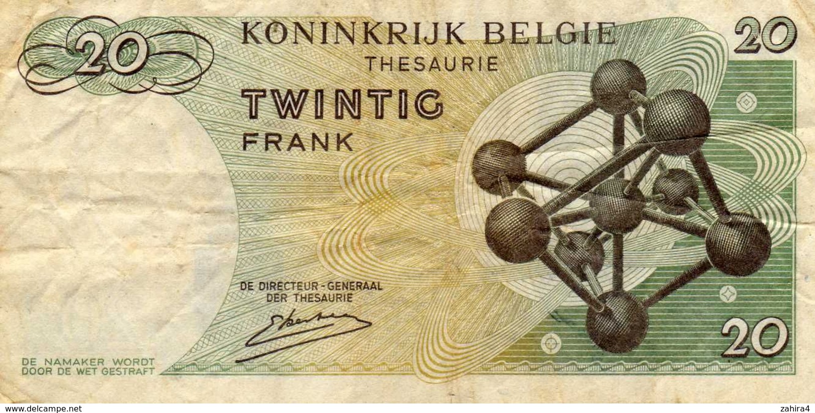 20 Vingt Francs Royaume De Belgique Trésorerie 15 06 1964 - 3 S 0391566 - Baudoin - Andere & Zonder Classificatie