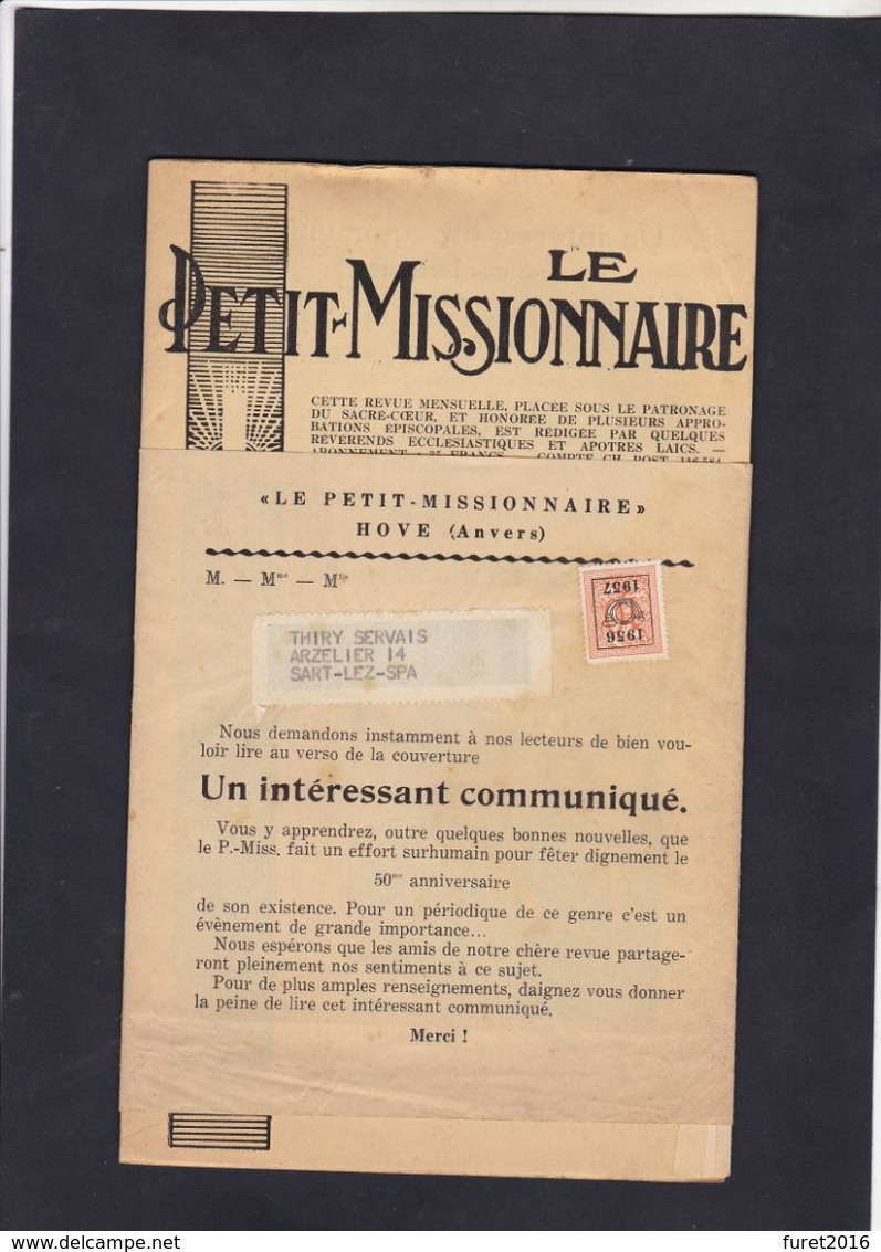 Preo 1937 / Bulletin IMPRIME Petit Missionnaire Sous Bande - Rolstempels 1930-..