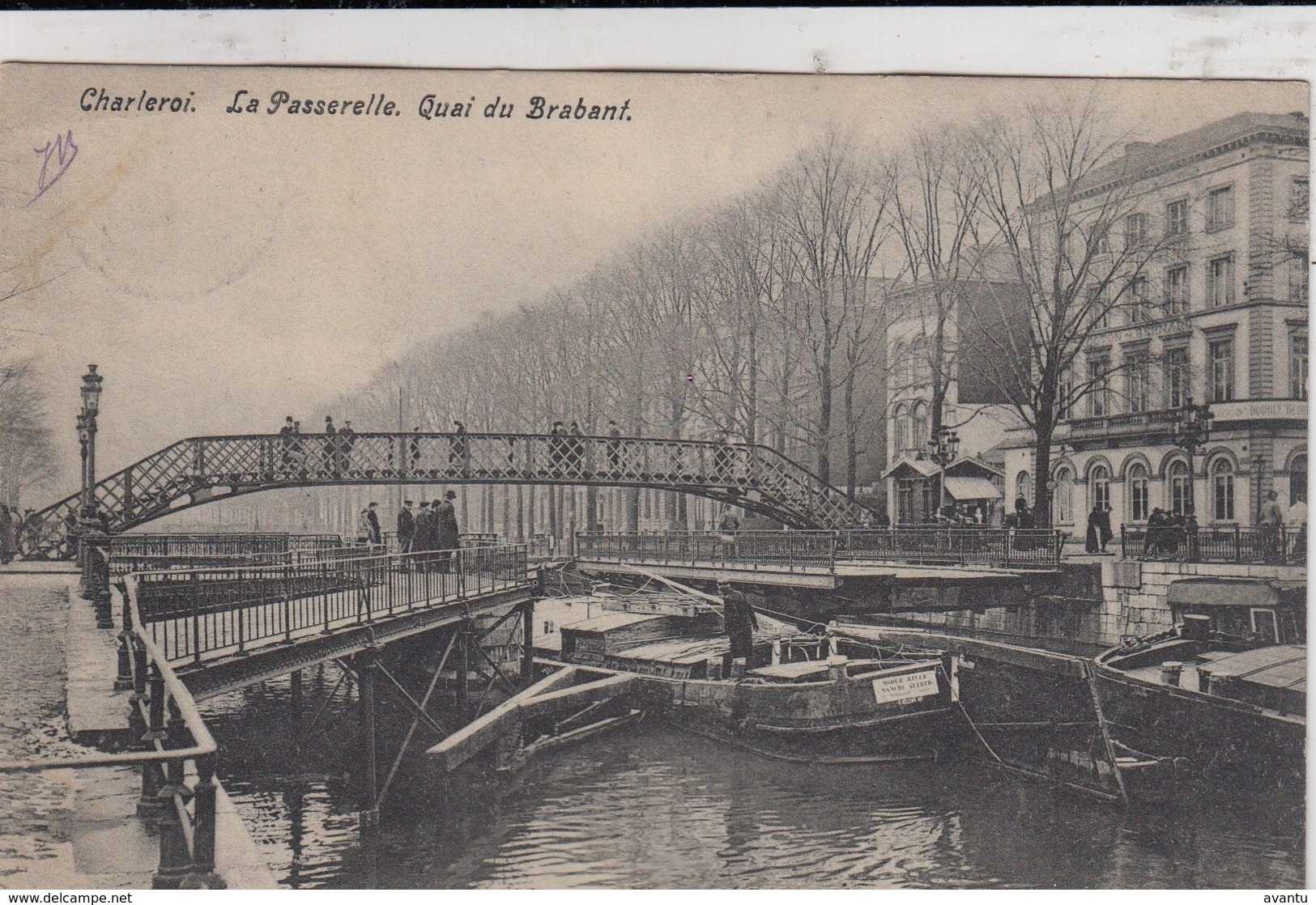 CHARLEROI / LA PASSERELLE / QUAI DE BRABANT  1907 - Charleroi