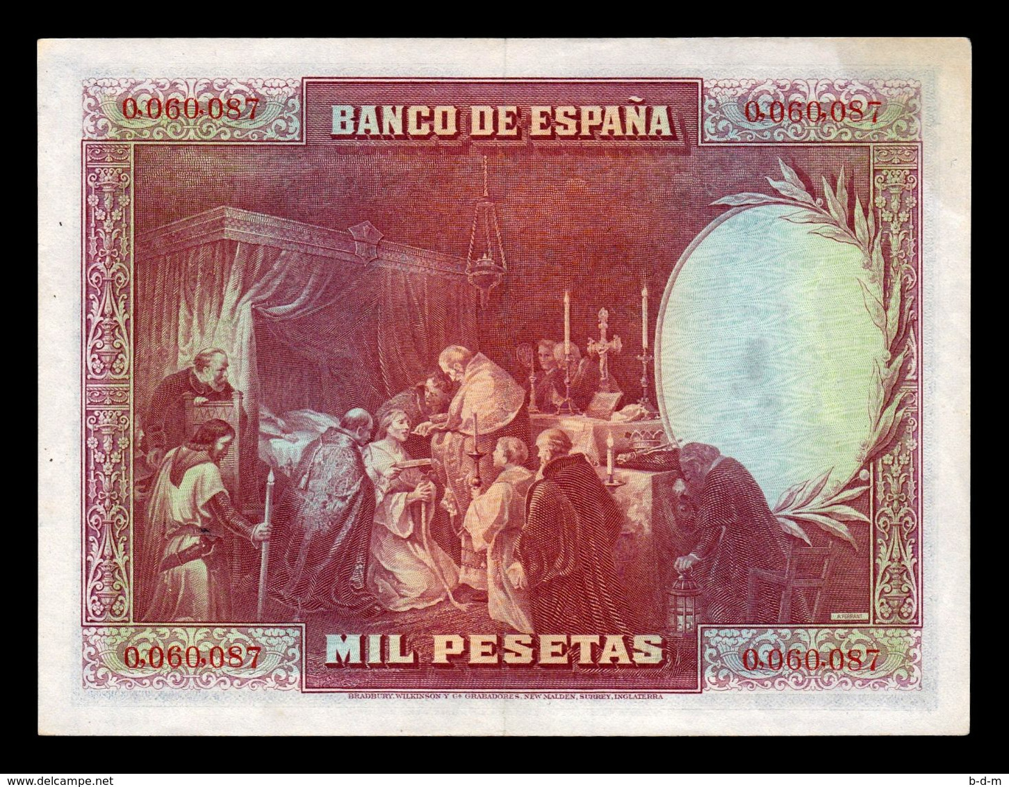 España Spain 1000 Pesetas San Fernando 1928 Pick 78 EBC- AXF - 1000 Pesetas