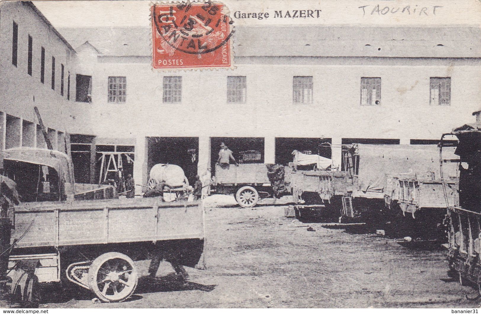 CPA MAROC @ TAOURIRT - Garage Mazert @ 100 Km Au Sud De Nador Dans La Région Du Rif Oriental - Altri & Non Classificati
