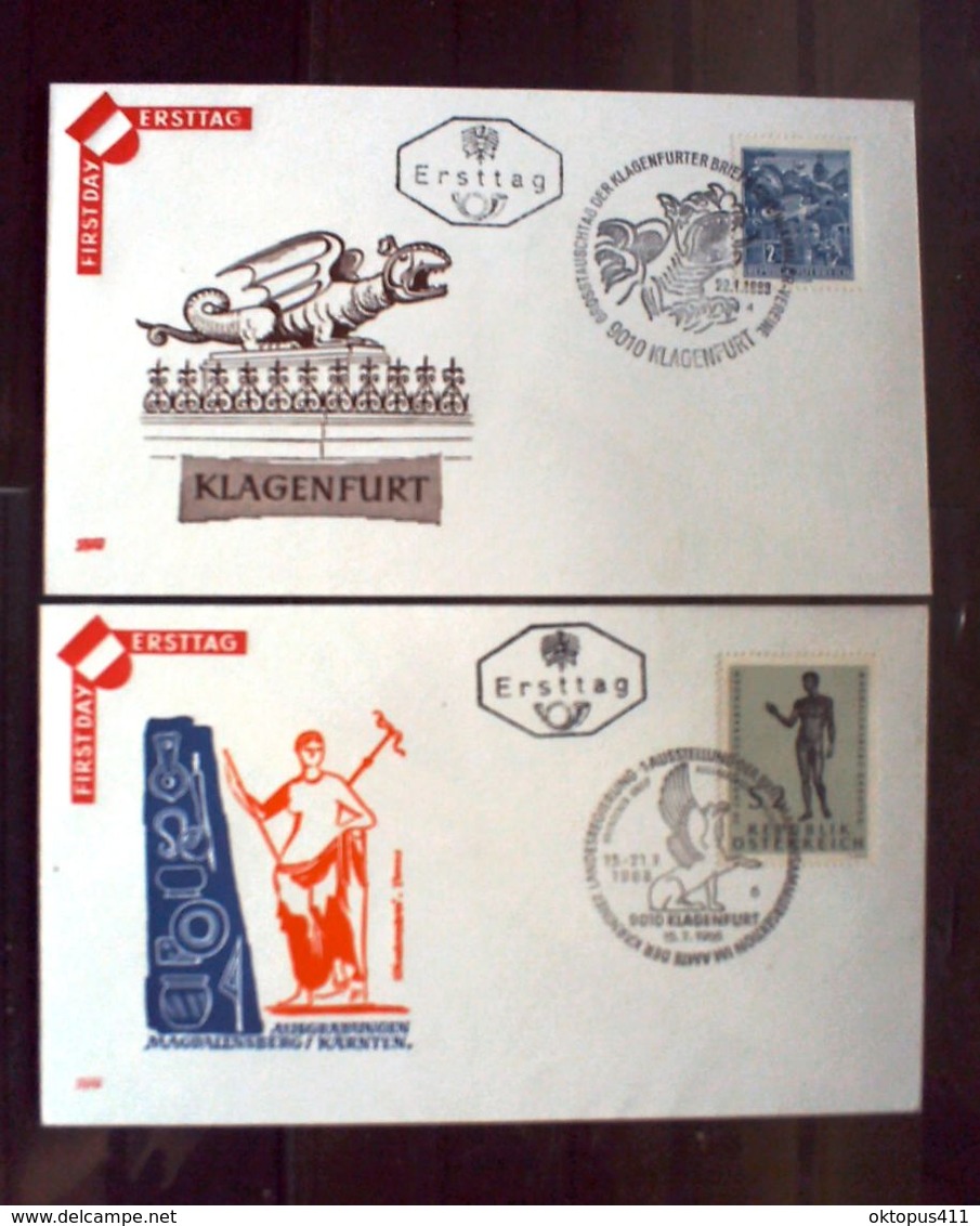 Österreich,Austria 2 FDC "Klagenfurt + Magdallenberg".s.Foto. (113 #) - FDC