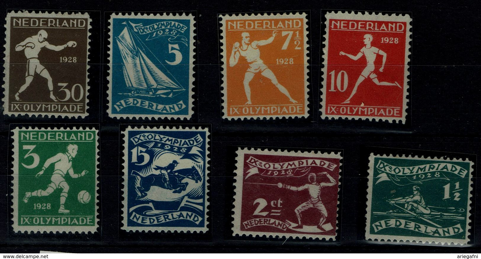 NETHERLANDS 1928 SUMMER OLYMPICS GAMES AMSTERDAM  MI No 205-12 MLH VF!! - Verano 1928: Amsterdam