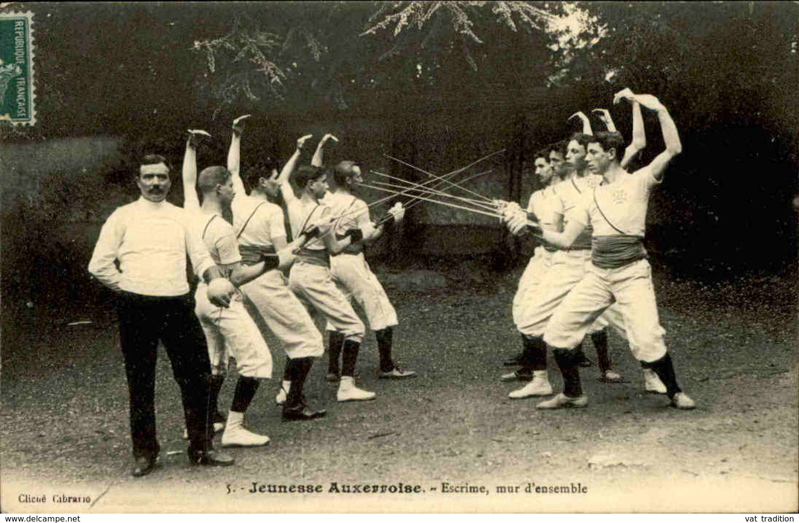 SPORTS - Carte Postale - Escrime - Jeunesse Auxerroise - Mur D'ensemble - L 67250 - Schermen