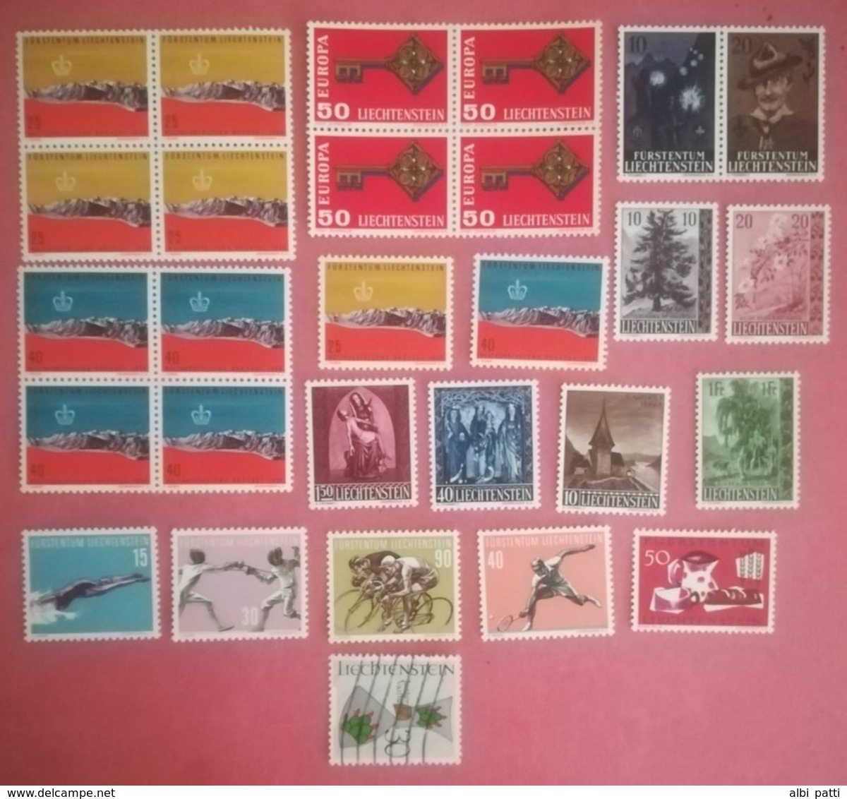 LIECHTESTEIN LOT OF NEWS MNH** AND USED STAMPS - Collections