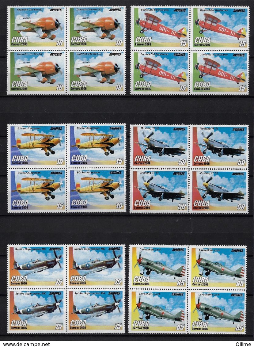 CUBA 2006. AVIONES. BLOQUE DE CUATRO. MNH. EDIFIL 4964/69 - Ongebruikt