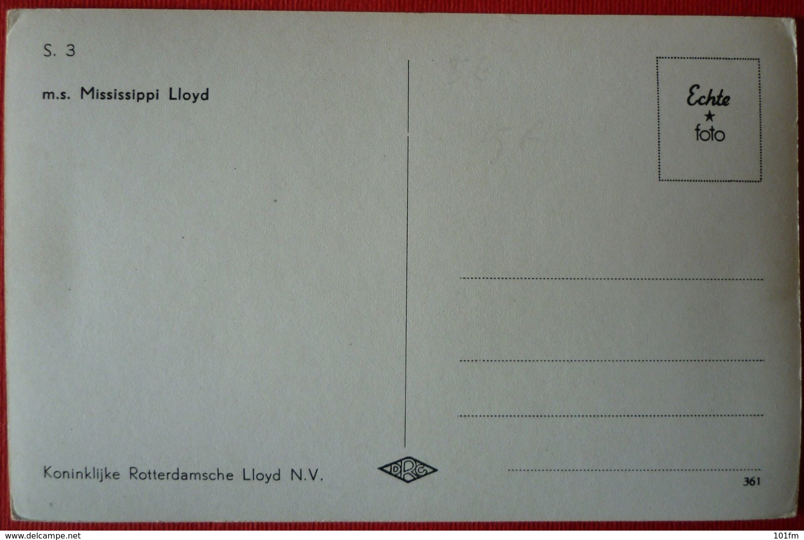 M.V. MISSISSIPPI LLOYD - KONINKLIJKE ROTTERDAMSCHE LLOYD - Steamers