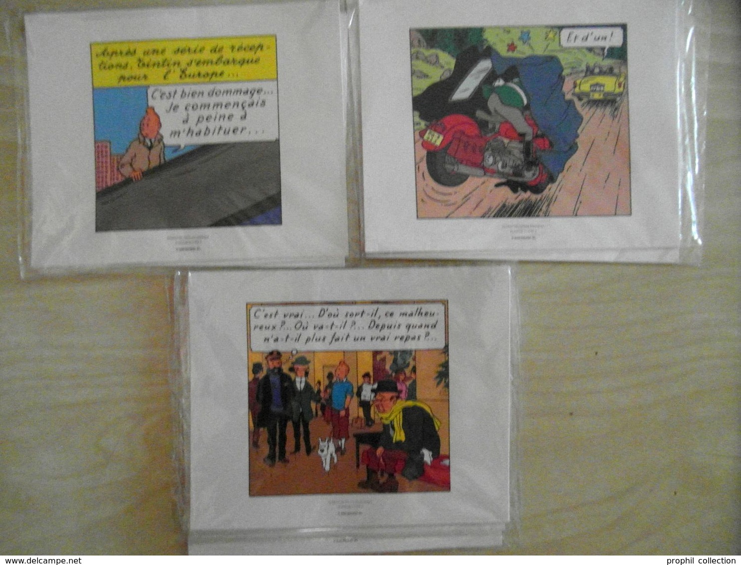 TINTIN : LOT De 30 EX-LIBRIS SOUS BLISTER (10 POCHETTES DE 3) Avec PERSONNAGES AFFAIRE TOURNESOL VOL 714 SYDNEY AMÉRIQUE - Ilustradores S - V