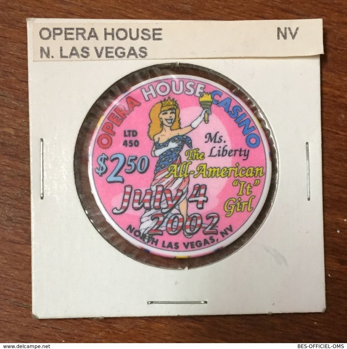 ÉTATS-UNIS USA NEVADA LAS VEGAS OPERA HOUSE CASINO CHIP $ 2,5 JETON TOKENS COINS GAMING CLOSED FERMÉ - Casino