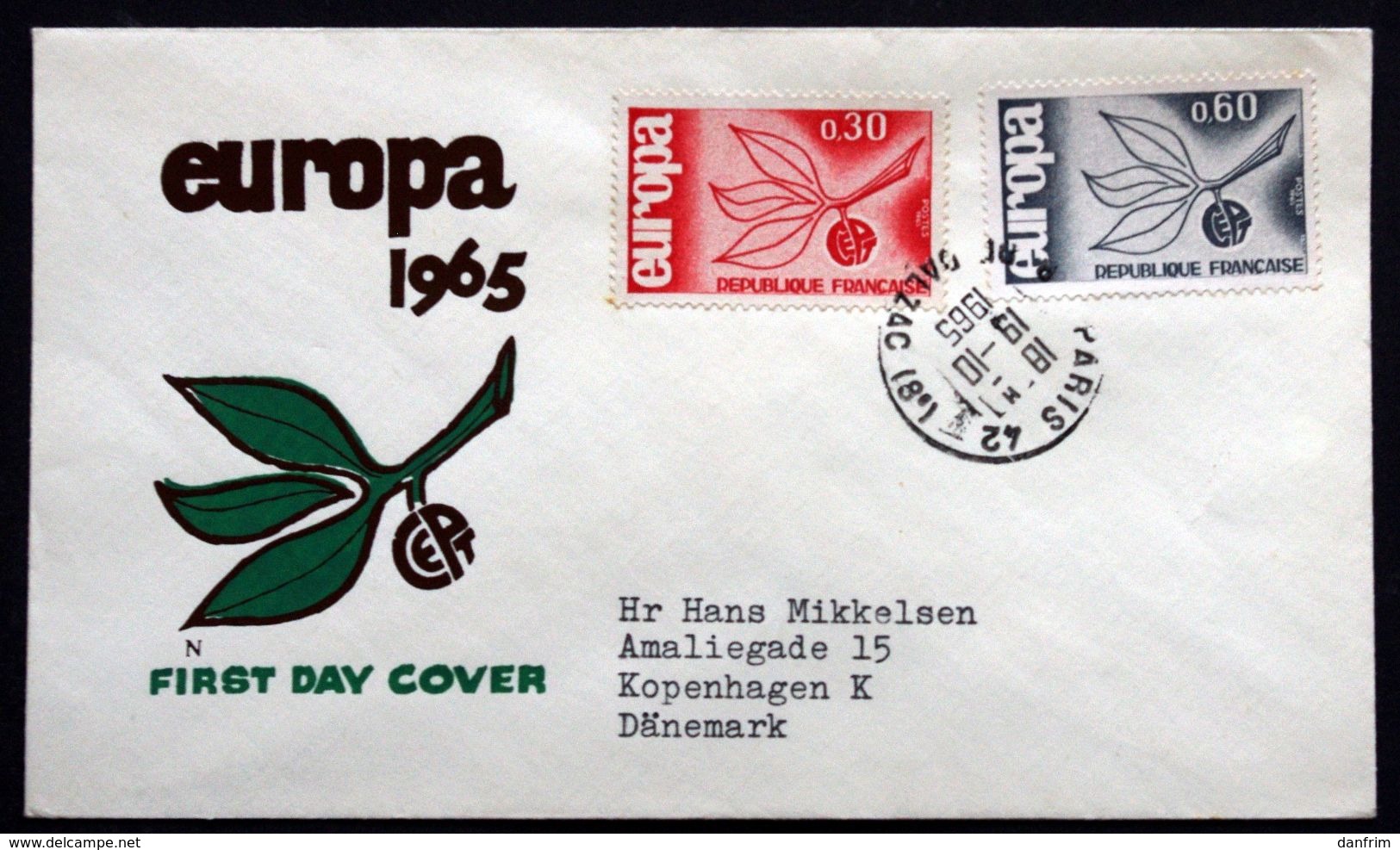 France 1965  EUROPA   MiNr.825 FDC  ( Lot 291 ) - 1960-1969