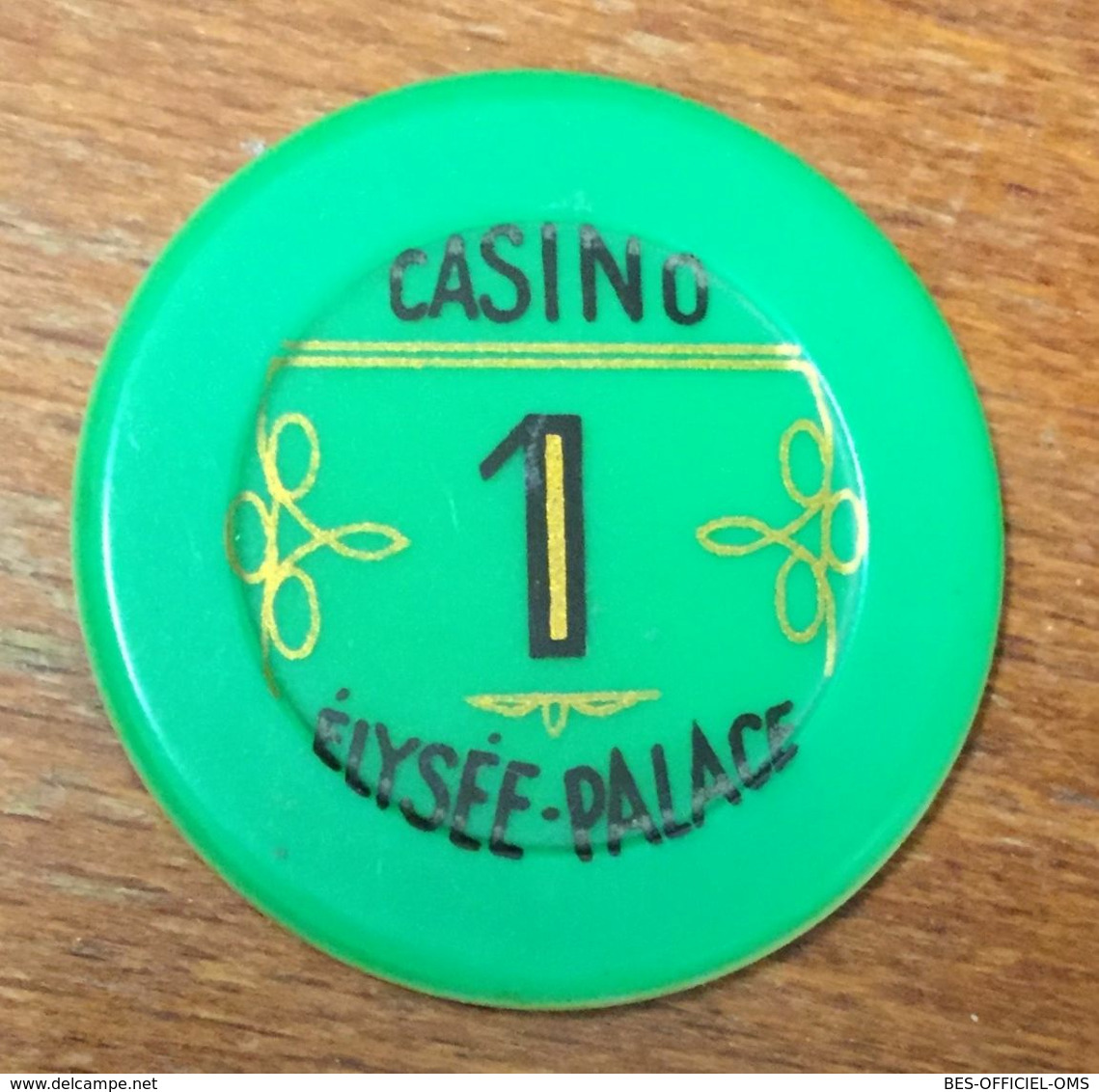 75 PARIS ÉLYSÉE PALACE JETON DE CASINO DE 1 FRANC CHIP TOKENS COINS GAMING - Casino