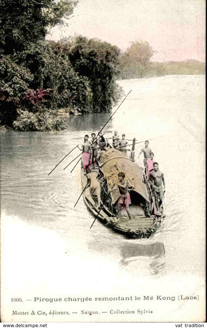 LAOS - Carte Postale - Pirogue Chargée Remontant Le Mékong- L 67309 - Laos