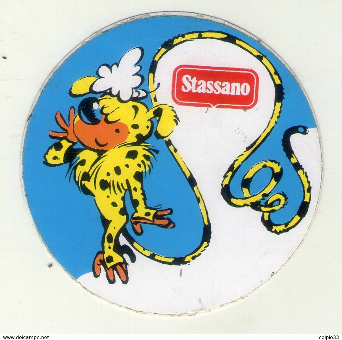 AUTOCOLLANT . STICKER . MARSUPILAMI . PUBLICITE  STASSANO . LAIT . MELK . - Stickers