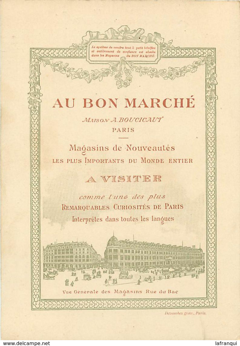 A367- Chromo -19x13,5cms -magasin Au Bon Marché -boucicaut -paris -metiers -metier -coiffure -le Coiffeur - - Au Bon Marché