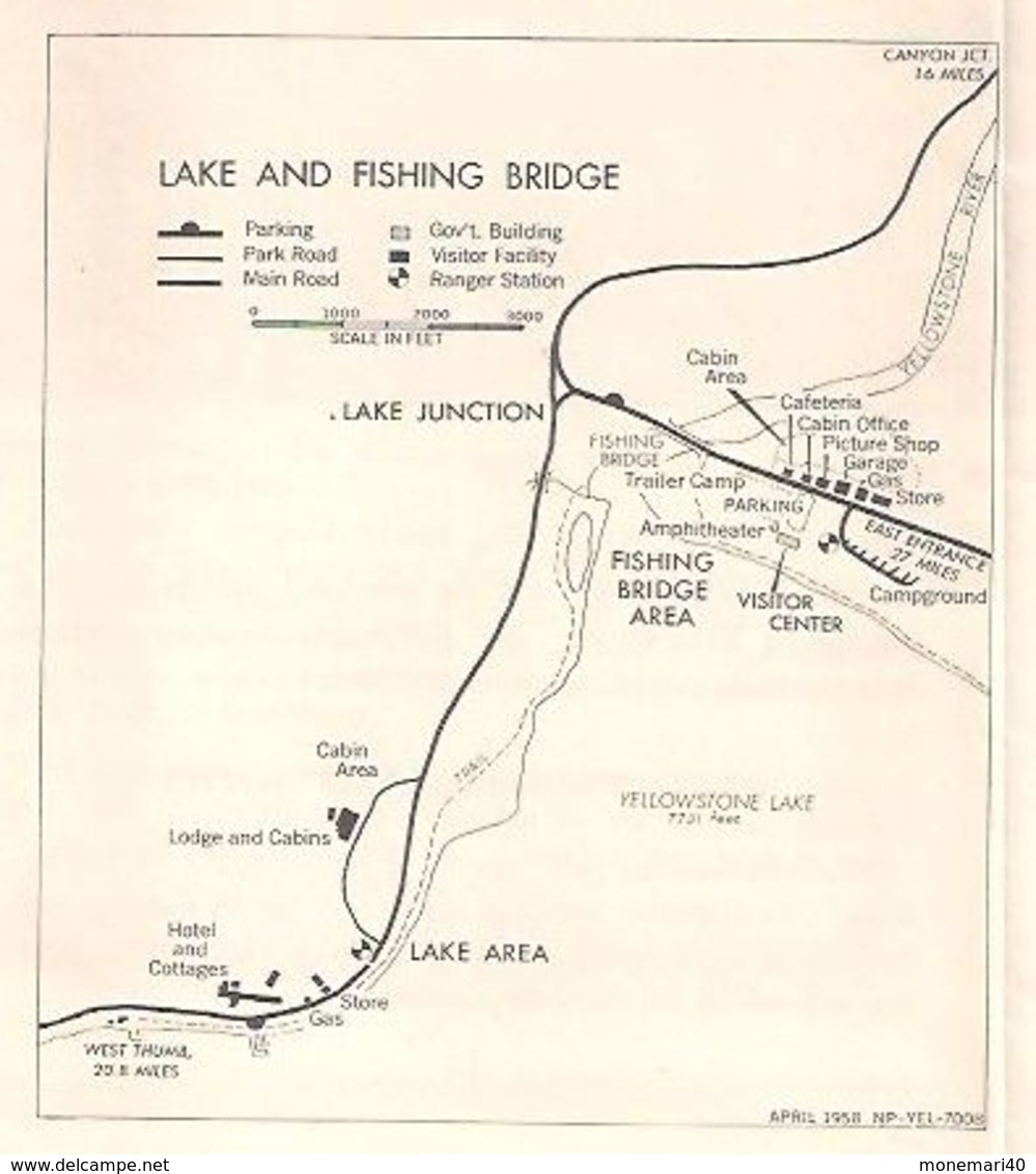 YELLOWSTONE - PARK, WYOMING - MONTANA - IDAHO (CARTES INCLUSES de la RÉGION) - 1959.