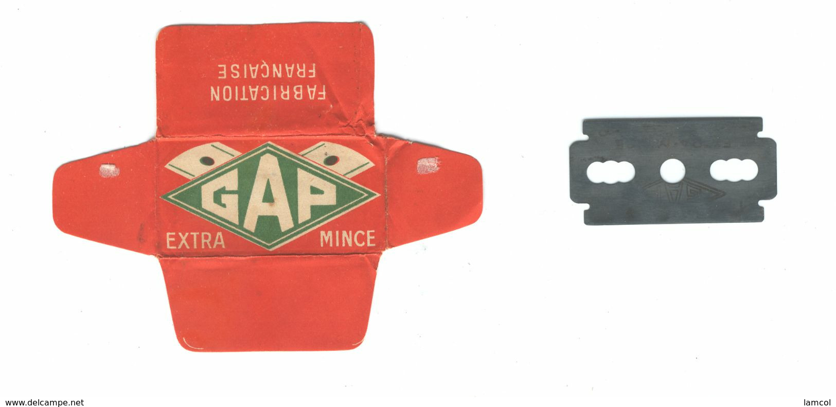 Lame De Rasoir Française "GAP" - French Safety Razor Blade Wrapper - Autres & Non Classés