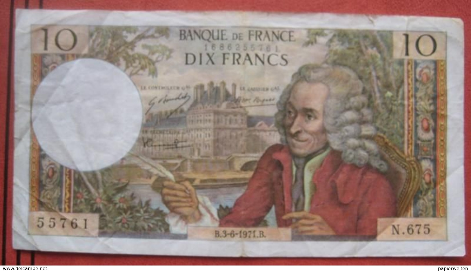 10 / Dix Francs 3.6.1971 (WPM 147d) - 10 F 1963-1973 ''Voltaire''