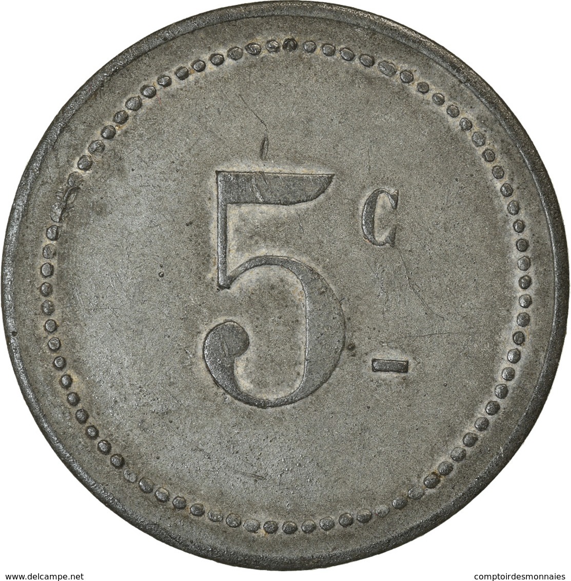 Monnaie, France, Union Des Coopératives, Paris, 5 Centimes, TTB, Zinc - Monétaires / De Nécessité