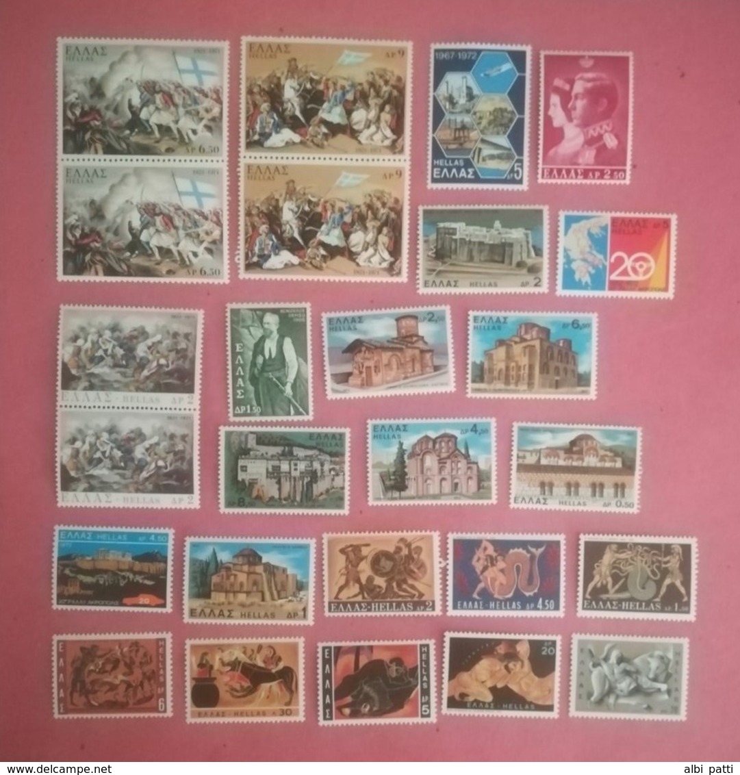 HELLAS LOT OF NEWS MNH** AND USED STAMPS