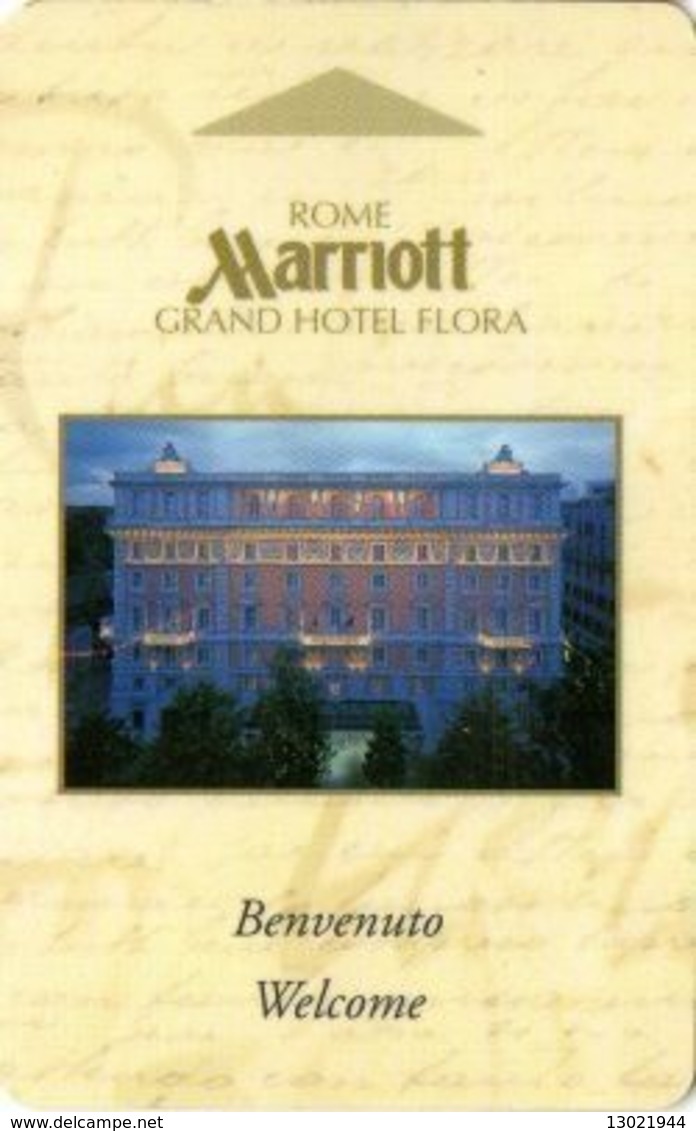 ITALIA KEY HOTEL  Marriott Grand Hotel Flora - ROMA - Cartes D'hotel