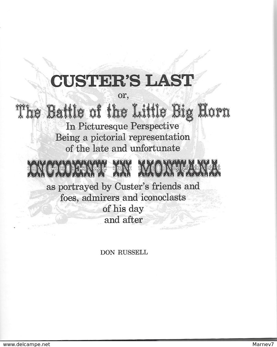 Livre - Anglais - Custer's Last -Little Big Horn -Bataille - Guerre - Armée Américaine - Indiens - Sioux - Verenigde Staten