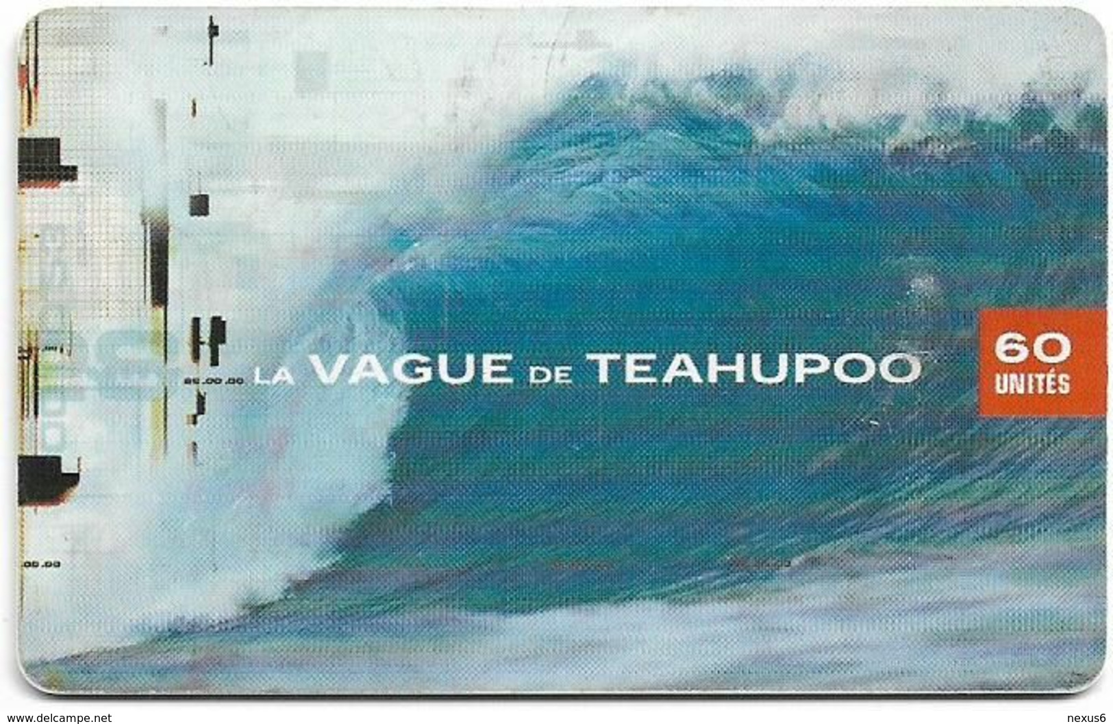 French Polynesia - OPT - La Vague De Teahupoo - Gem1B Not Symm. White/Gold, 05.2001, 60Units, 30.000ex, Used - Polynésie Française