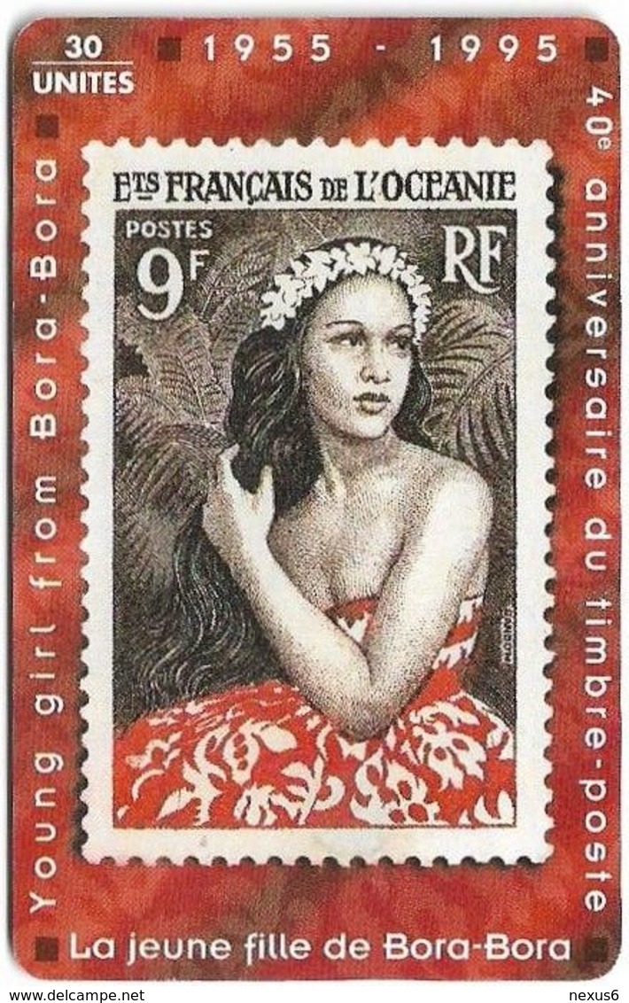 French Polynesia - OPT - La Jeune Fille De Bora-Bora - Gem1B Not Symmetr. Red, 09.1995, 30Units, 20.000ex, Used - Polinesia Francese