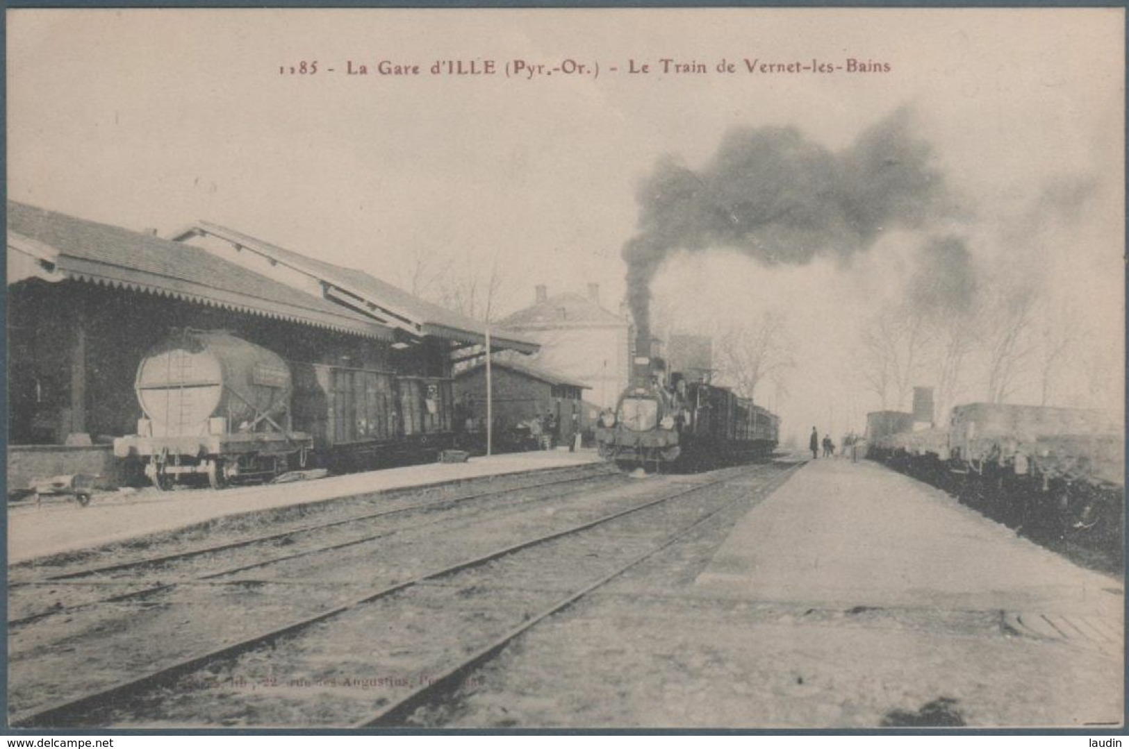 La Gare D' Ille , Le Train De Vernet Les Bains , Animée - Altri & Non Classificati