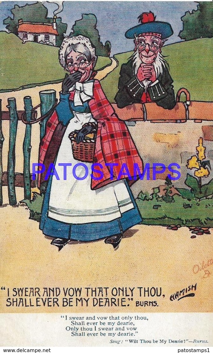 140358 ART ARTE SIGNED HAMISH OLD COUPLE SCOTLAND LOVE POSTAL POSTCARD - Sonstige & Ohne Zuordnung