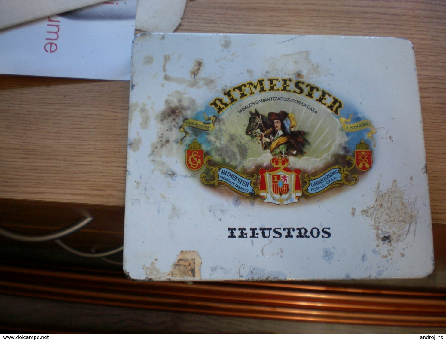 Old Tin Box Ritmemeester Illustros - Boites à Tabac Vides