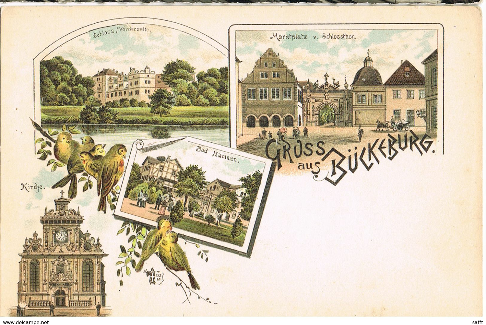 Litho Gruß Aus Bückeburg Um 1900 - Bückeburg