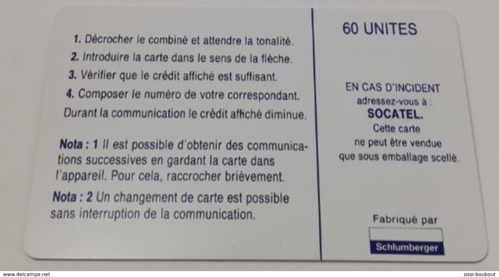 Télécarte - SOCIETE CENTRAFRICAINE DES TELECOMMUNICATIONS - Centrafricaine (République)