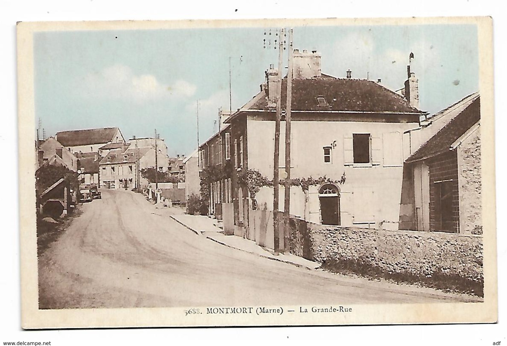 CPSM MONTMORT ( LUCY ), LA GRANDE RUE, MARNE 51 - Montmort Lucy